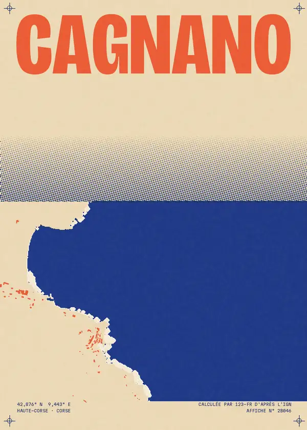 Affiche de Cagnano, calculée par 123-fr d'après l'IGN