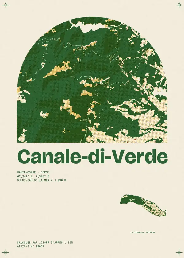 Affiche de Canale-di-Verde, calculée par 123-fr d'après l'IGN