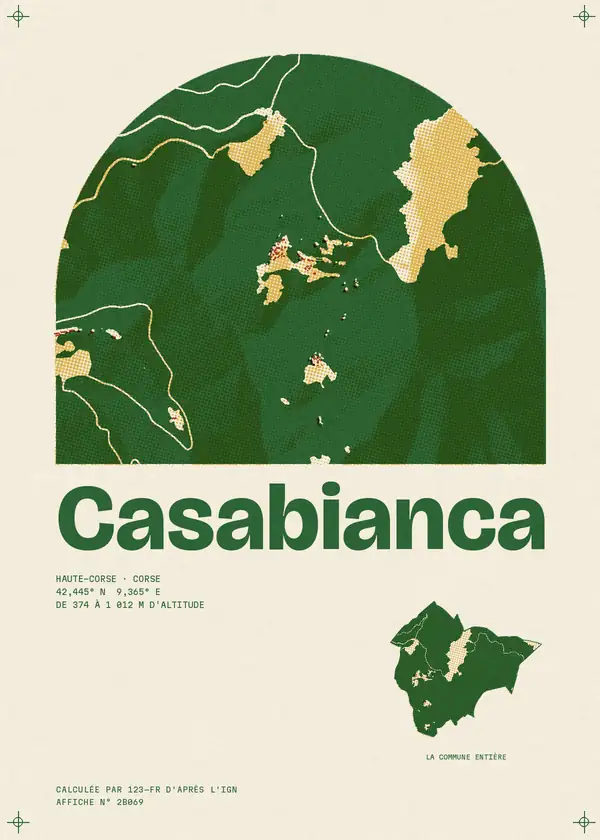 Affiche de Casabianca, calculée par 123-fr d'après l'IGN