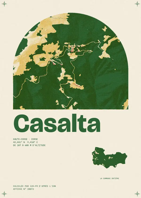 Affiche de Casalta, calculée par 123-fr d'après l'IGN