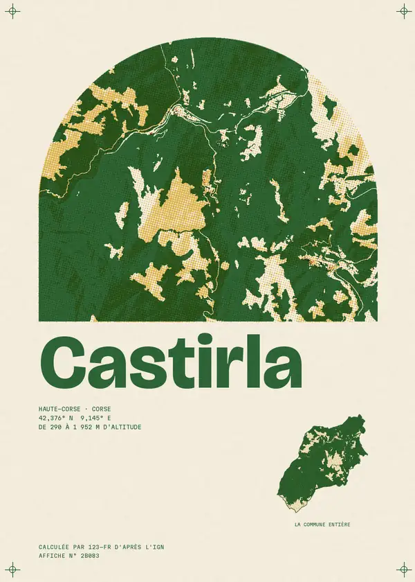 Affiche de Castirla, calculée par 123-fr d'après l'IGN