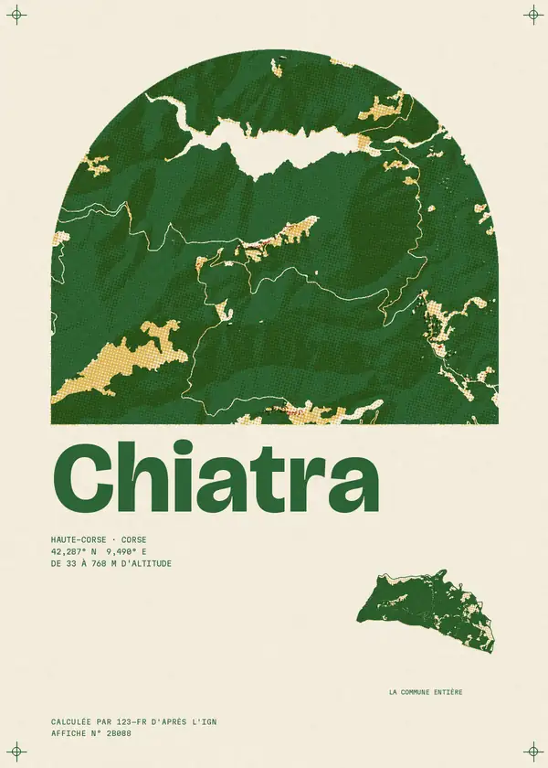 Affiche de Chiatra, calculée par 123-fr d'après l'IGN