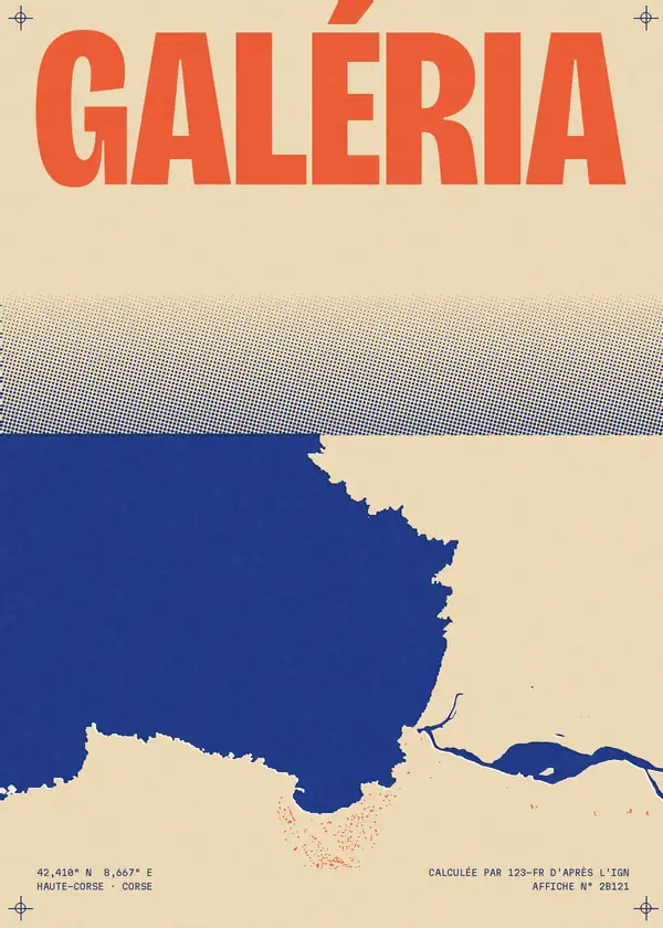 Affiche de Galéria, calculée par 123-fr d'après l'IGN