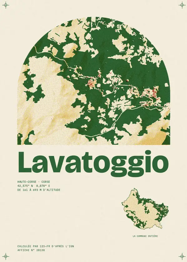 Affiche de Lavatoggio, calculée par 123-fr d'après l'IGN