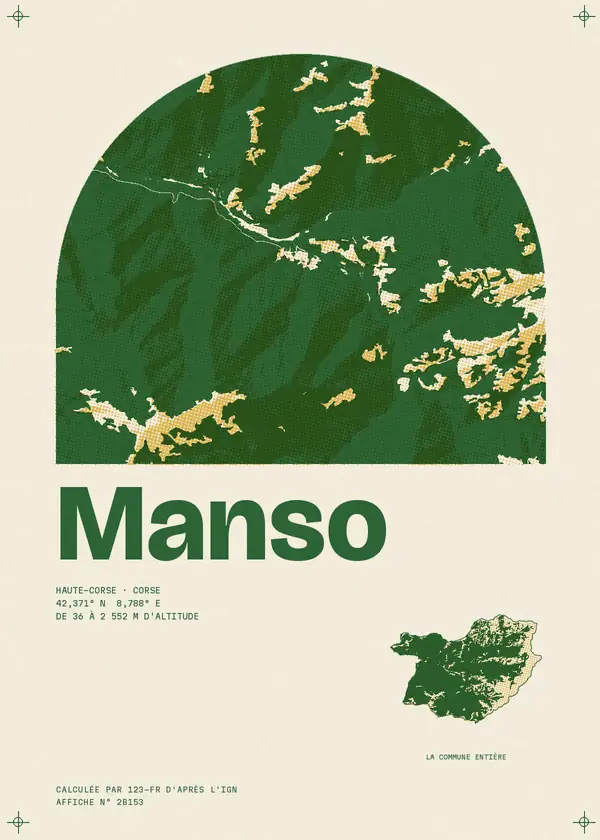 Affiche de Manso, calculée par 123-fr d'après l'IGN