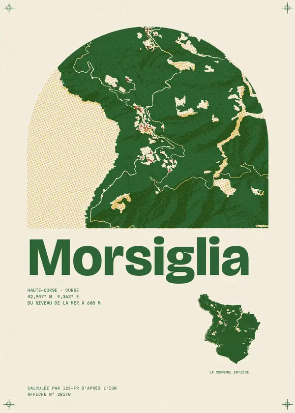 Affiche de Morsiglia, calculée par 123-fr d'après l'IGN