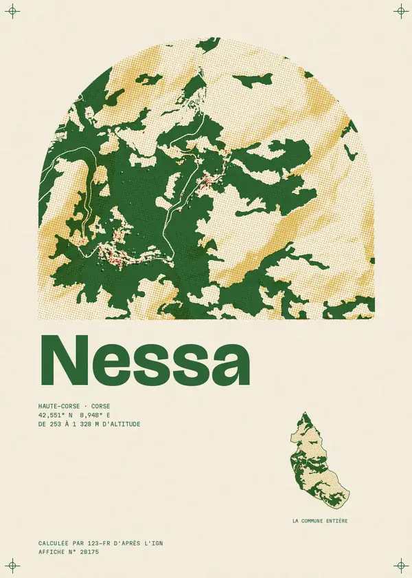 Affiche de Nessa, calculée par 123-fr d'après l'IGN