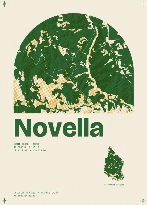 Affiche de Novella, calculée par 123-fr d'après l'IGN