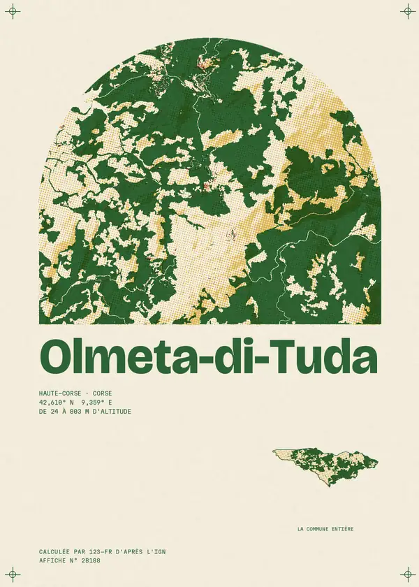 Affiche de Olmeta-di-Tuda, calculée par 123-fr d'après l'IGN
