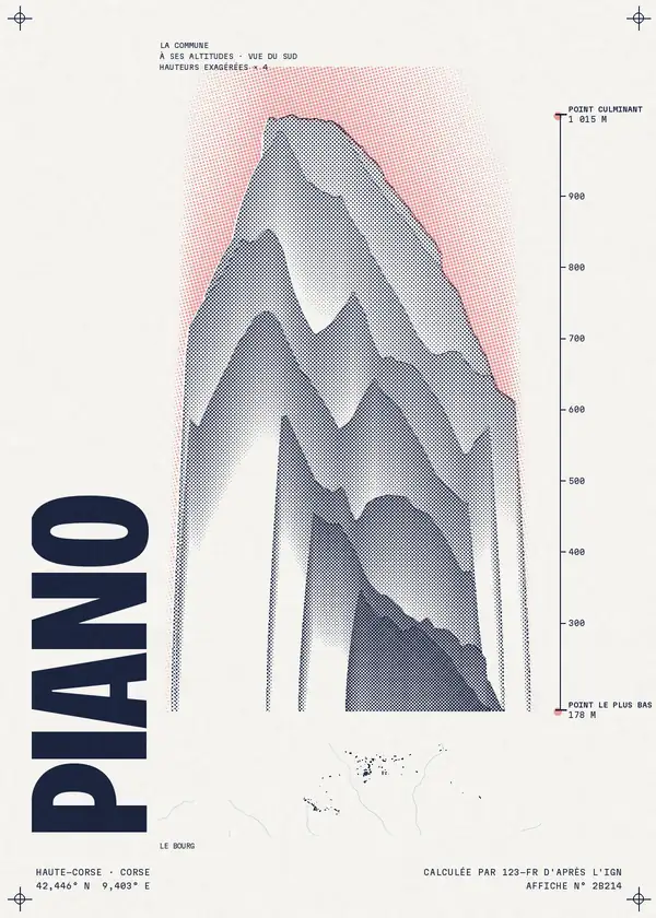Affiche de Piano, calculée par 123-fr d'après l'IGN