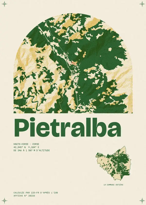 Affiche de Pietralba, calculée par 123-fr d'après l'IGN