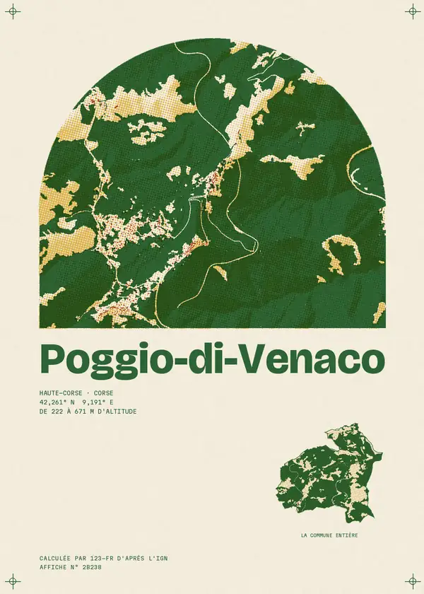 Affiche de Poggio-di-Venaco, calculée par 123-fr d'après l'IGN
