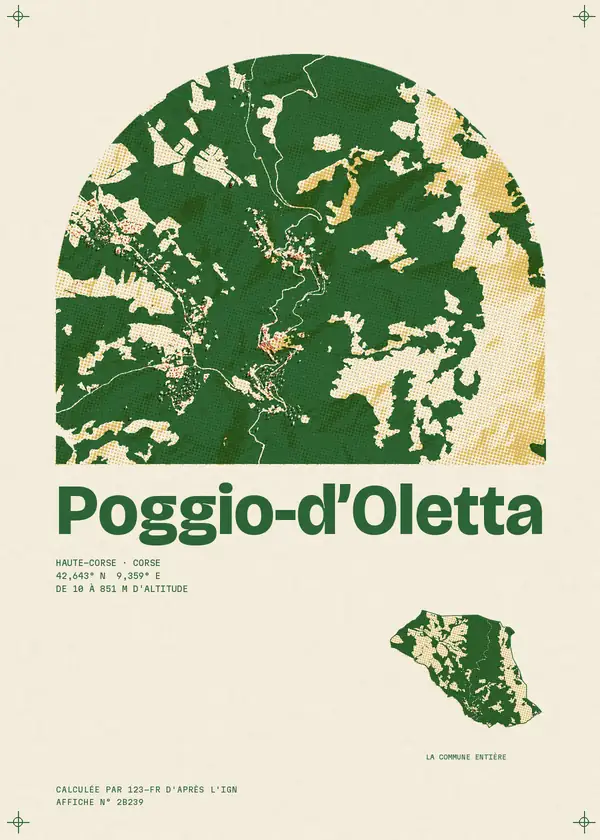 Affiche de Poggio-d'Oletta, calculée par 123-fr d'après l'IGN
