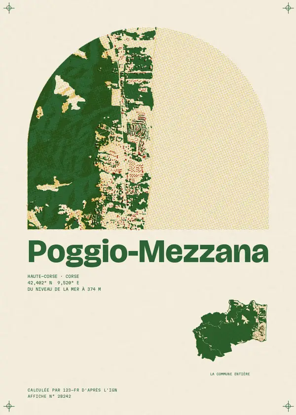 Affiche de Poggio-Mezzana, calculée par 123-fr d'après l'IGN