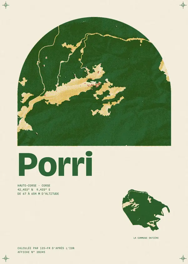 Affiche de Porri, calculée par 123-fr d'après l'IGN