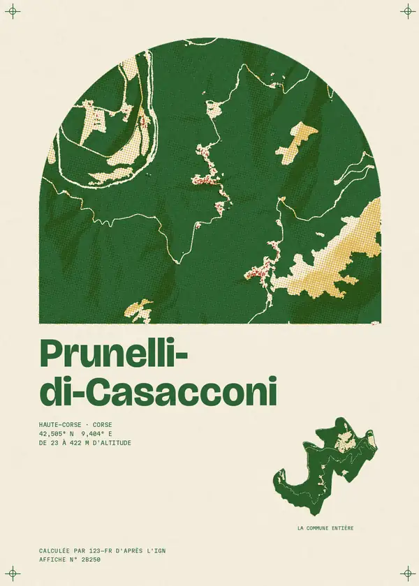 Affiche de Prunelli-di-Casacconi, calculée par 123-fr d'après l'IGN
