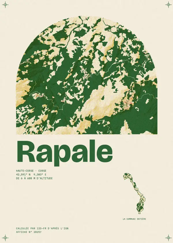 Affiche de Rapale, calculée par 123-fr d'après l'IGN