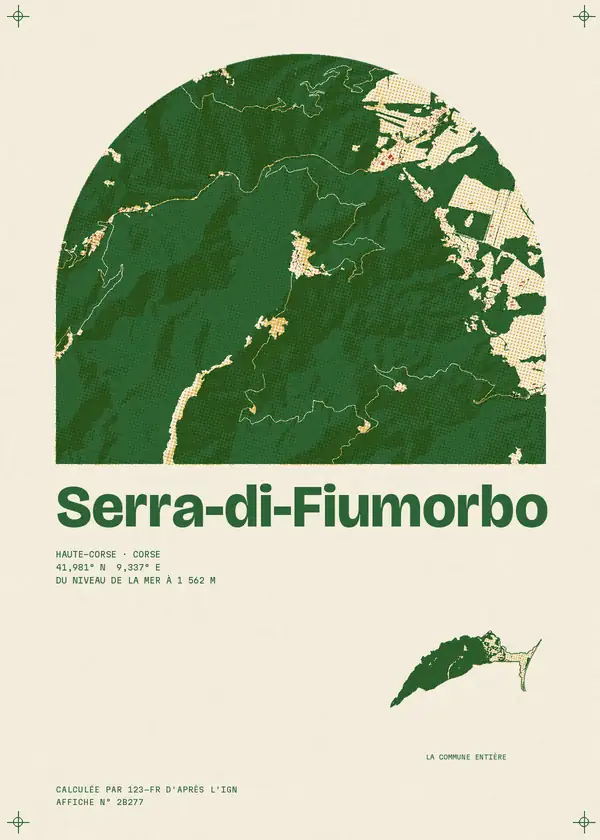 Affiche de Serra-di-Fiumorbo, calculée par 123-fr d'après l'IGN