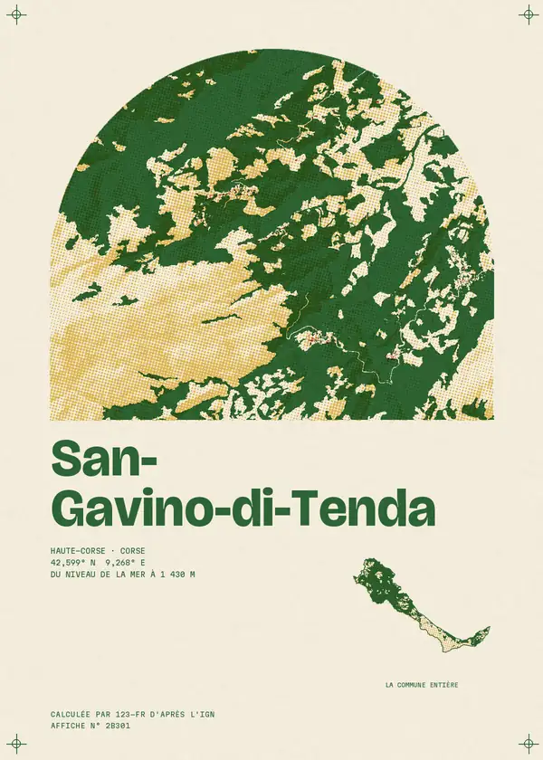 Affiche de San-Gavino-di-Tenda, calculée par 123-fr d'après l'IGN
