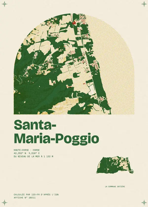 Affiche de Santa-Maria-Poggio, calculée par 123-fr d'après l'IGN