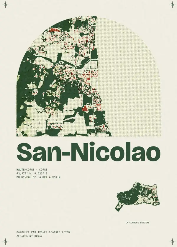 Affiche de San-Nicolao, calculée par 123-fr d'après l'IGN