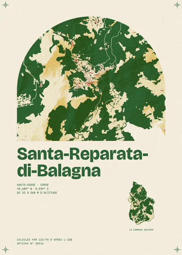 Affiche de Santa-Reparata-di-Balagna, calculée par 123-fr d'après l'IGN