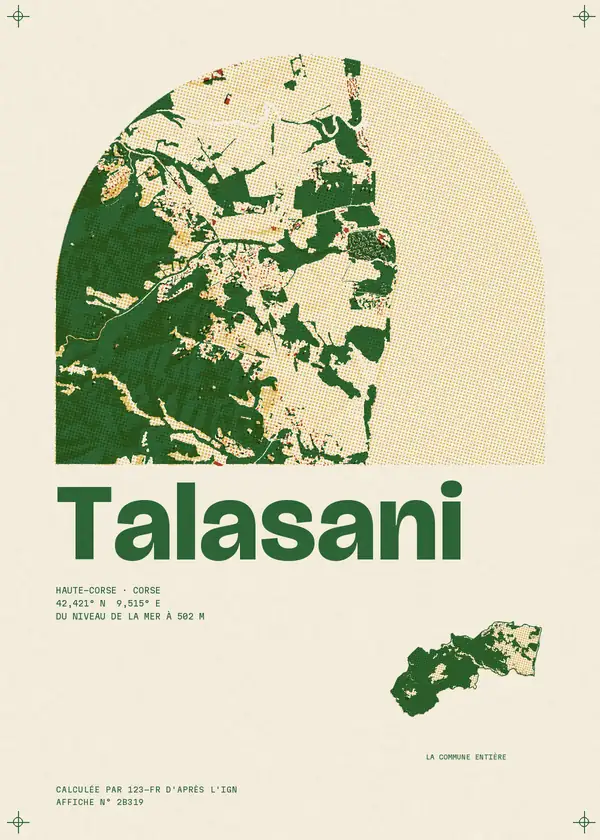 Affiche de Talasani, calculée par 123-fr d'après l'IGN