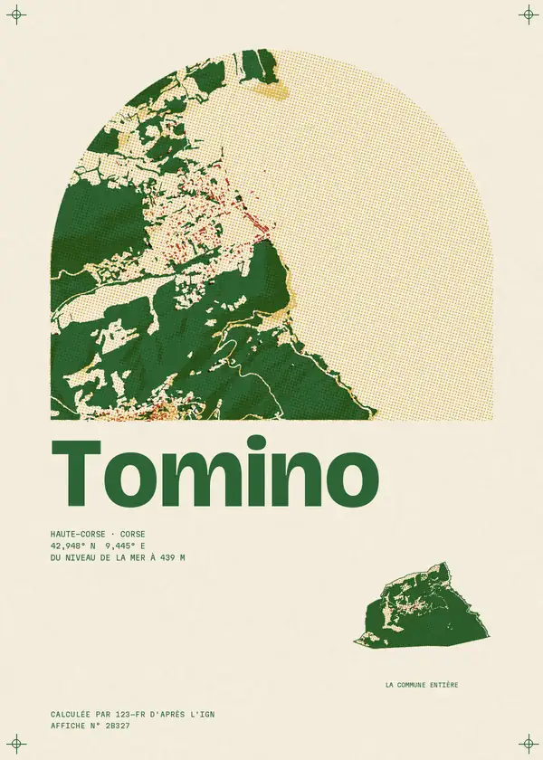 Affiche de Tomino, calculée par 123-fr d'après l'IGN