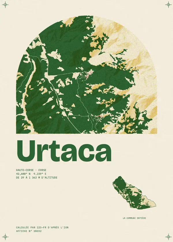 Affiche de Urtaca, calculée par 123-fr d'après l'IGN