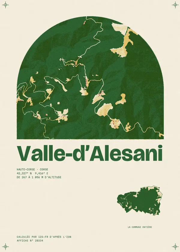Affiche de Valle-d'Alesani, calculée par 123-fr d'après l'IGN