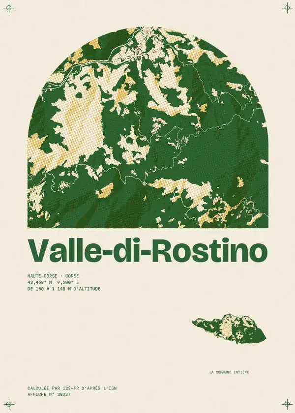 Affiche de Valle-di-Rostino, calculée par 123-fr d'après l'IGN