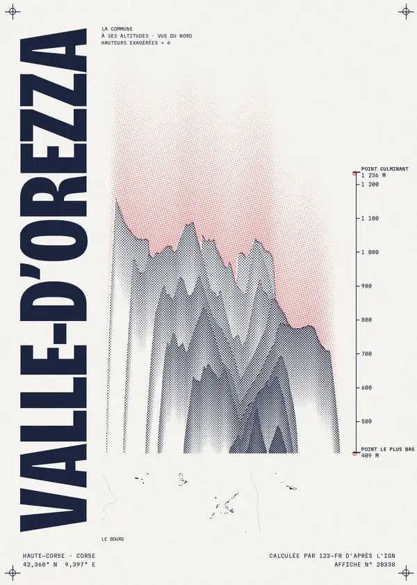 Affiche de Valle-d'Orezza, calculée par 123-fr d'après l'IGN