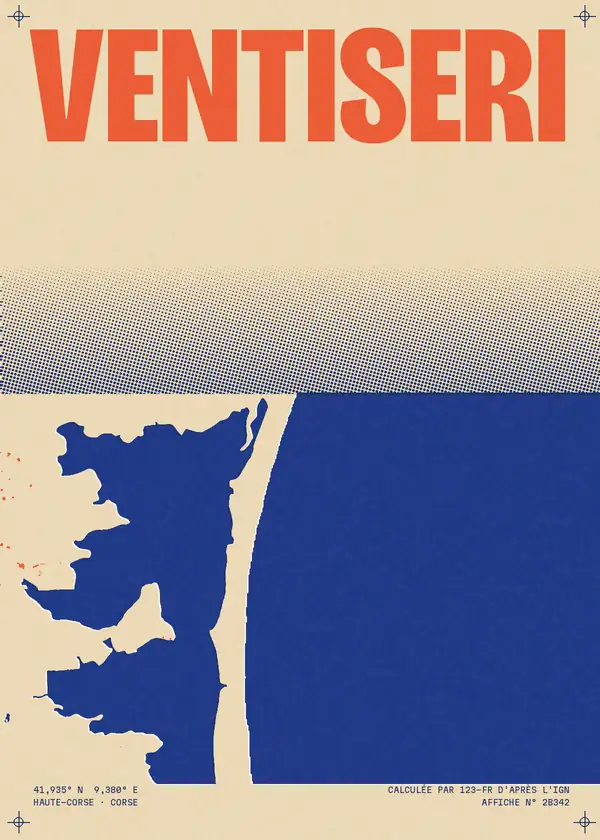 Affiche de Ventiseri, calculée par 123-fr d'après l'IGN