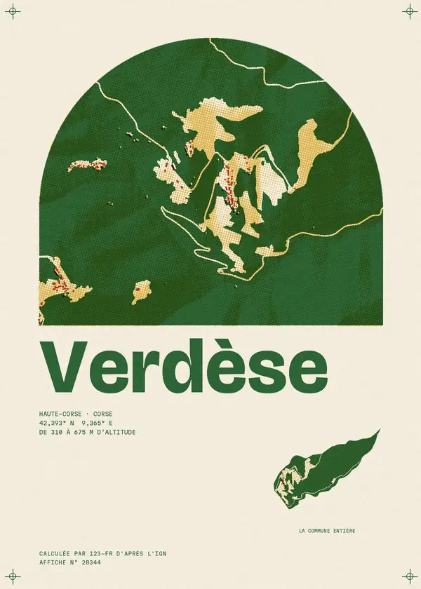 Affiche de Verdèse, calculée par 123-fr d'après l'IGN