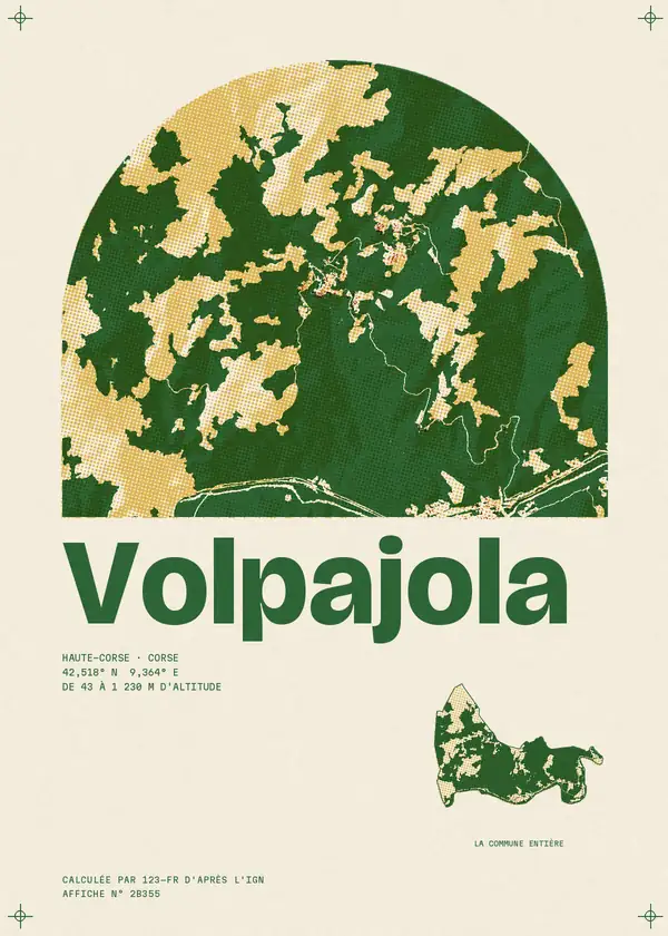 Affiche de Volpajola, calculée par 123-fr d'après l'IGN
