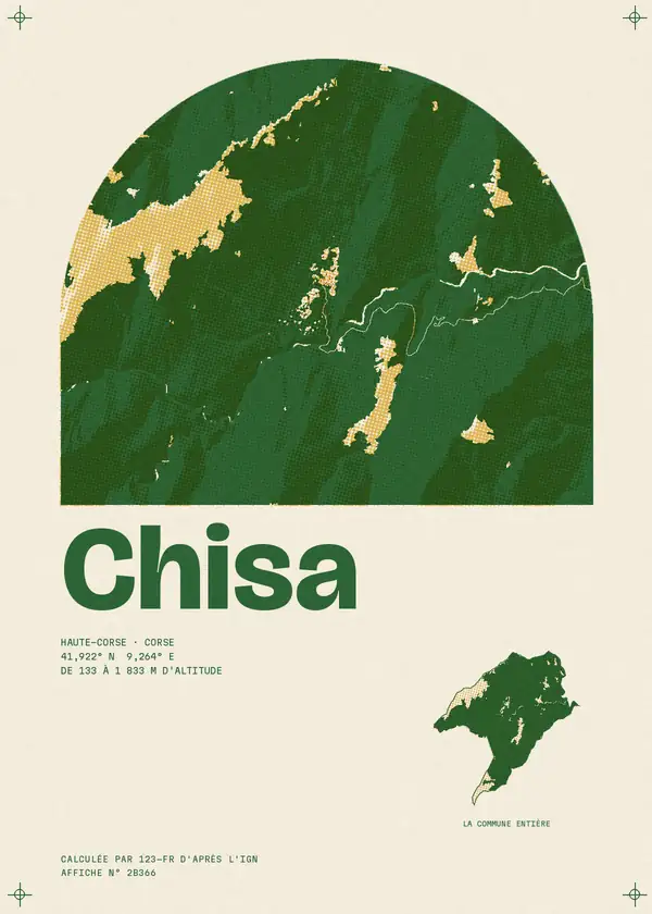 Affiche de Chisa, calculée par 123-fr d'après l'IGN