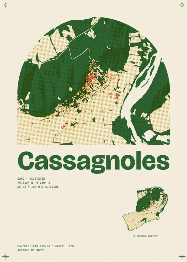 Affiche de Cassagnoles, calculée par 123-fr d'après l'IGN