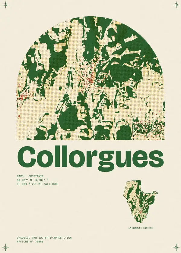 Affiche de Collorgues, calculée par 123-fr d'après l'IGN