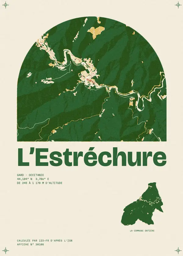 Affiche de L'Estréchure, calculée par 123-fr d'après l'IGN