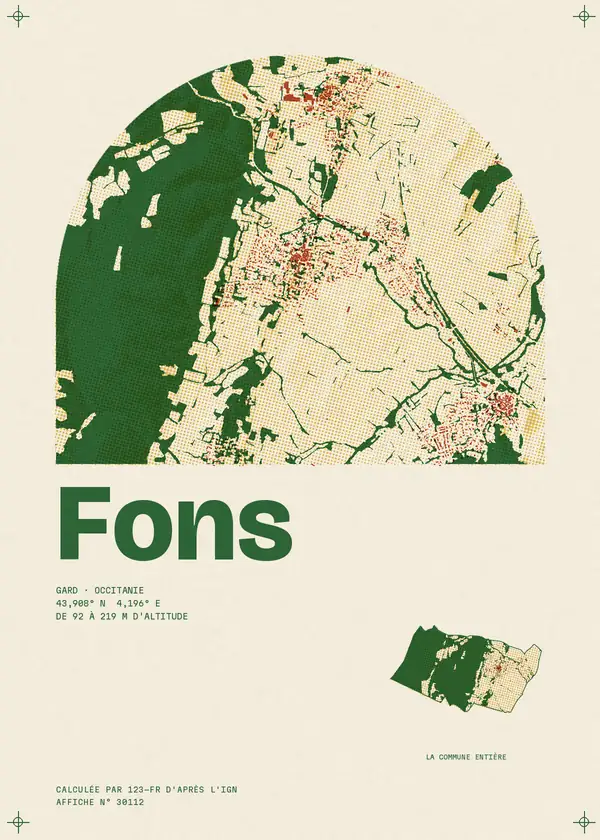 Affiche de Fons, calculée par 123-fr d'après l'IGN
