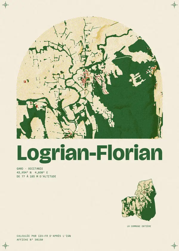 Affiche de Logrian-Florian, calculée par 123-fr d'après l'IGN