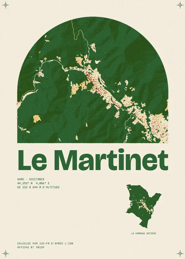 Affiche de Le Martinet, calculée par 123-fr d'après l'IGN