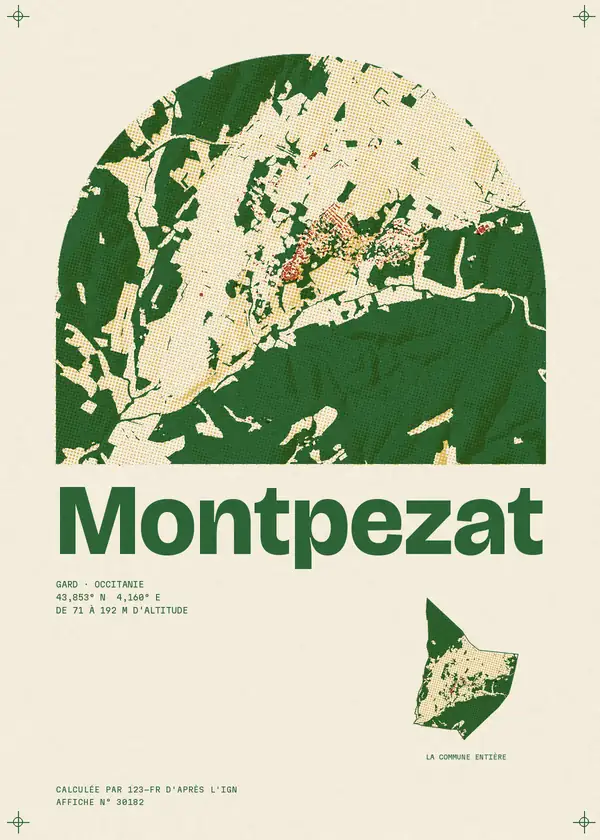 Affiche de Montpezat, calculée par 123-fr d'après l'IGN