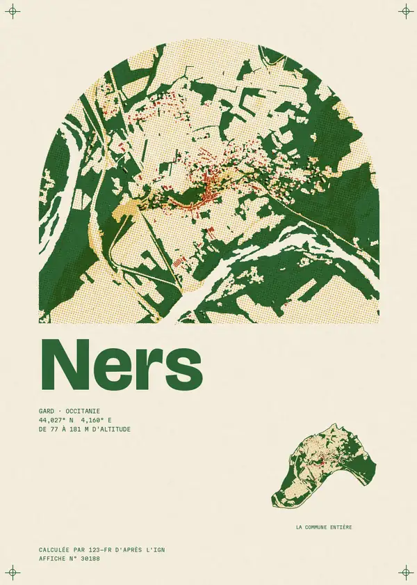 Affiche de Ners, calculée par 123-fr d'après l'IGN