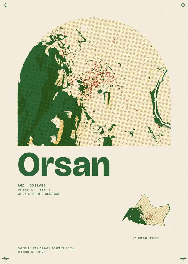 Affiche de Orsan, calculée par 123-fr d'après l'IGN