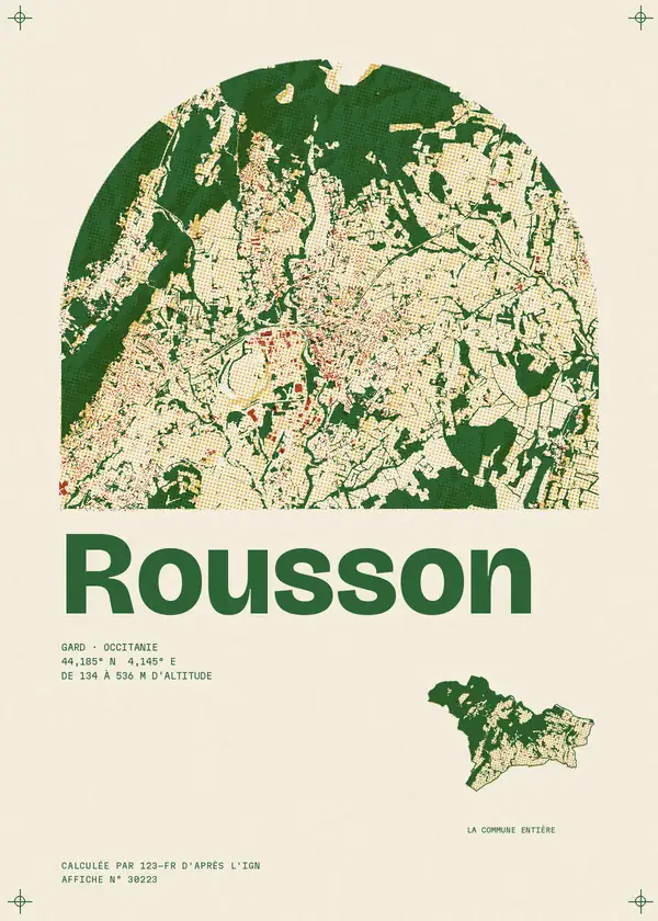 Affiche de Rousson, calculée par 123-fr d'après l'IGN