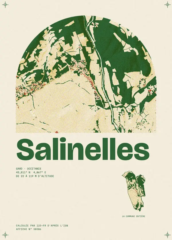 Affiche de Salinelles, calculée par 123-fr d'après l'IGN