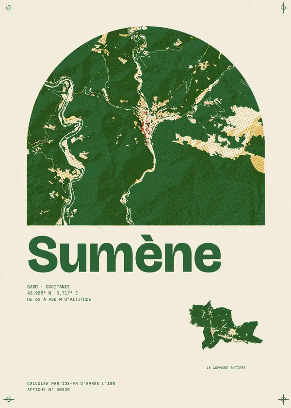 Affiche de Sumène, calculée par 123-fr d'après l'IGN