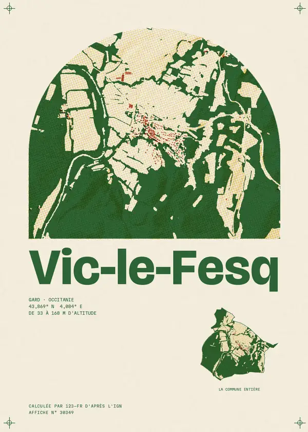 Affiche de Vic-le-Fesq, calculée par 123-fr d'après l'IGN