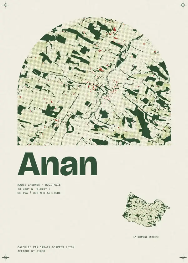 Affiche de Anan, calculée par 123-fr d'après l'IGN